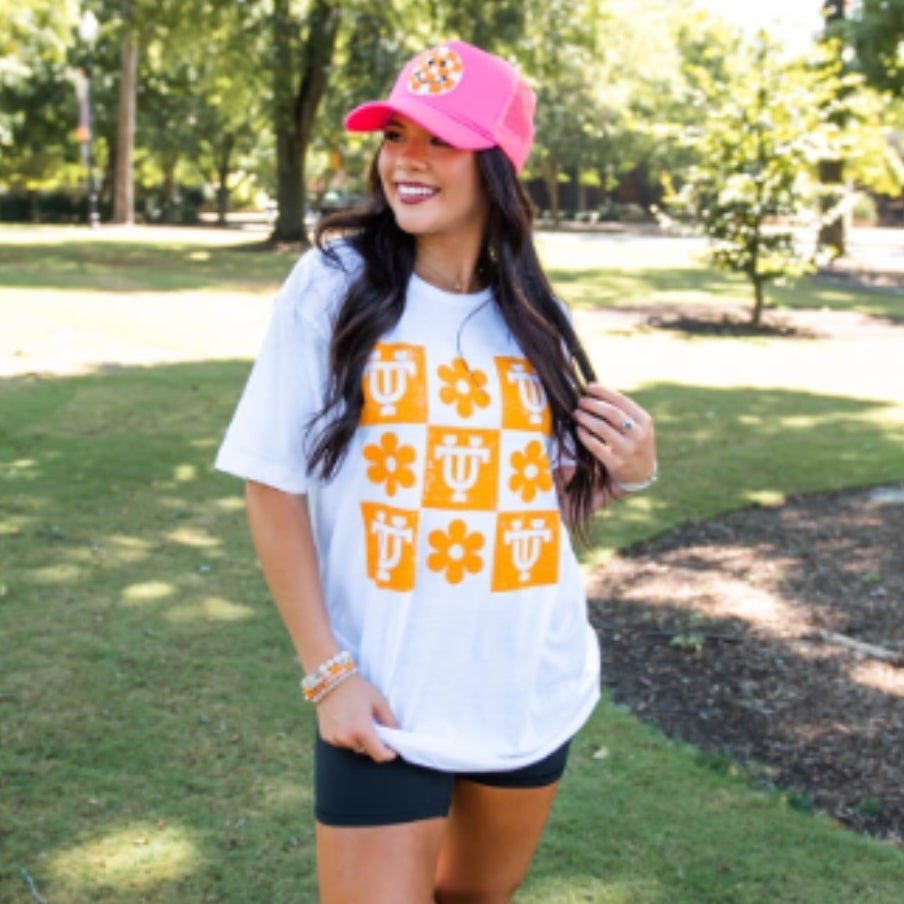 Checkerboard tee deals