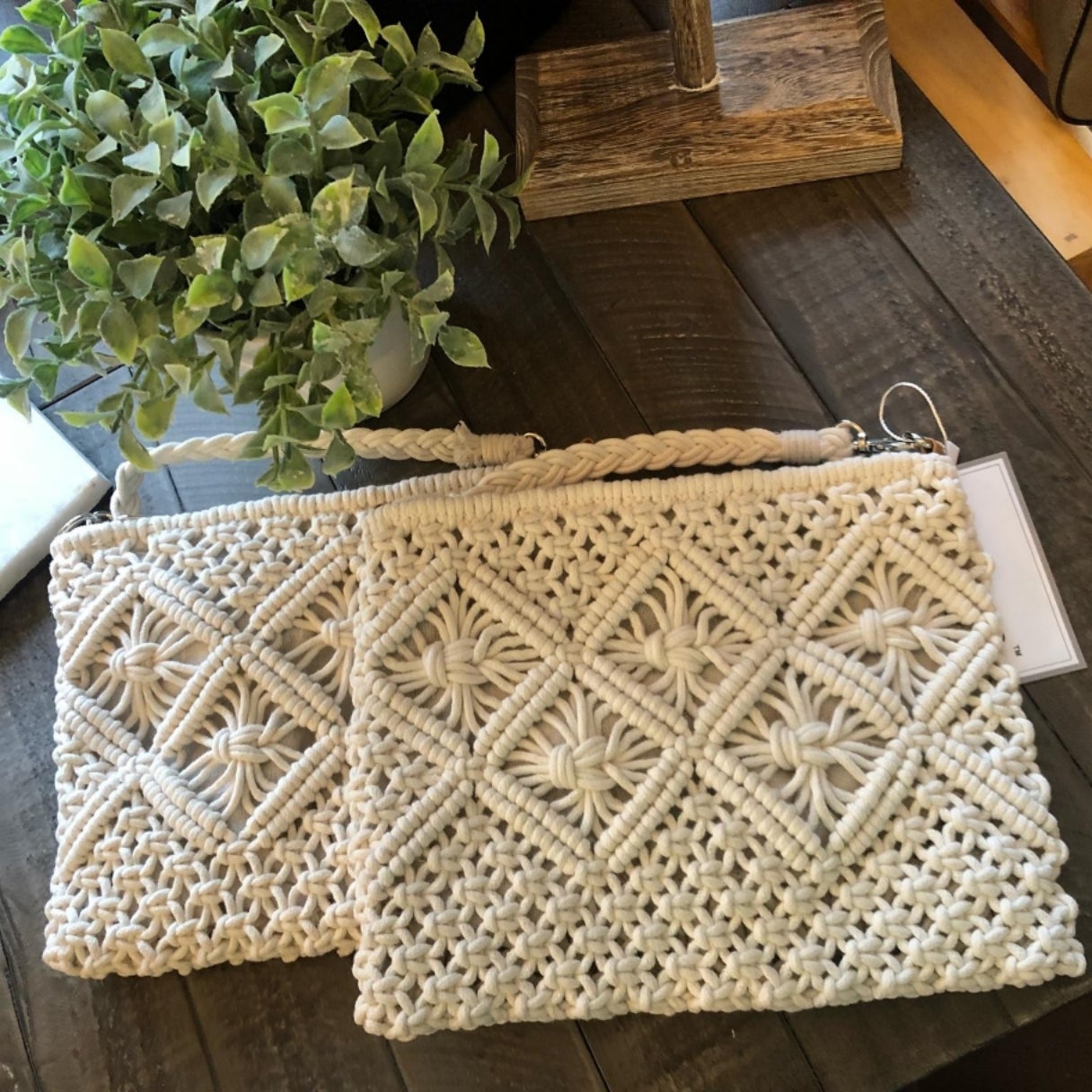 Macrame makeup bag online